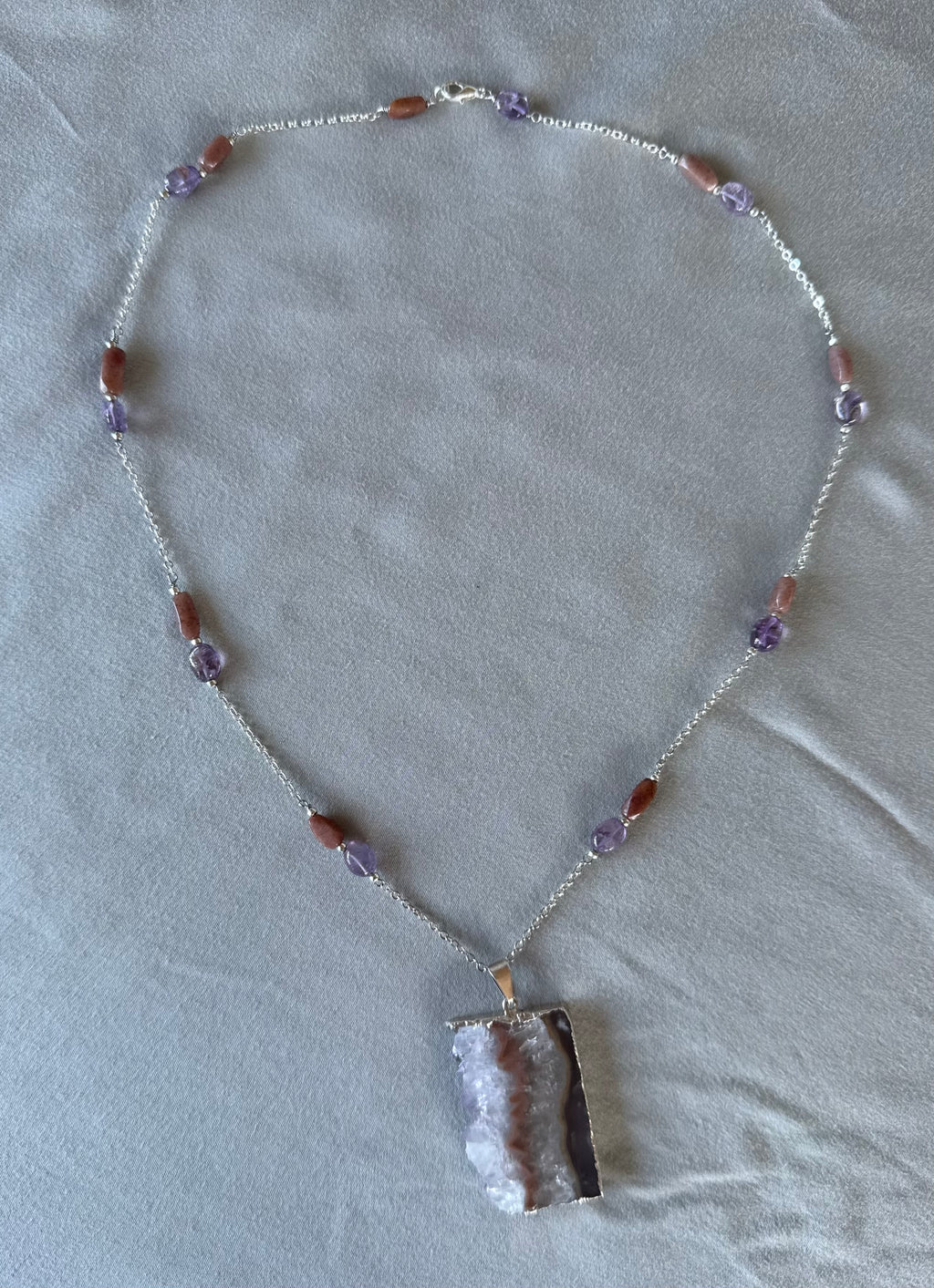 Glorious Geode Slice Necklace