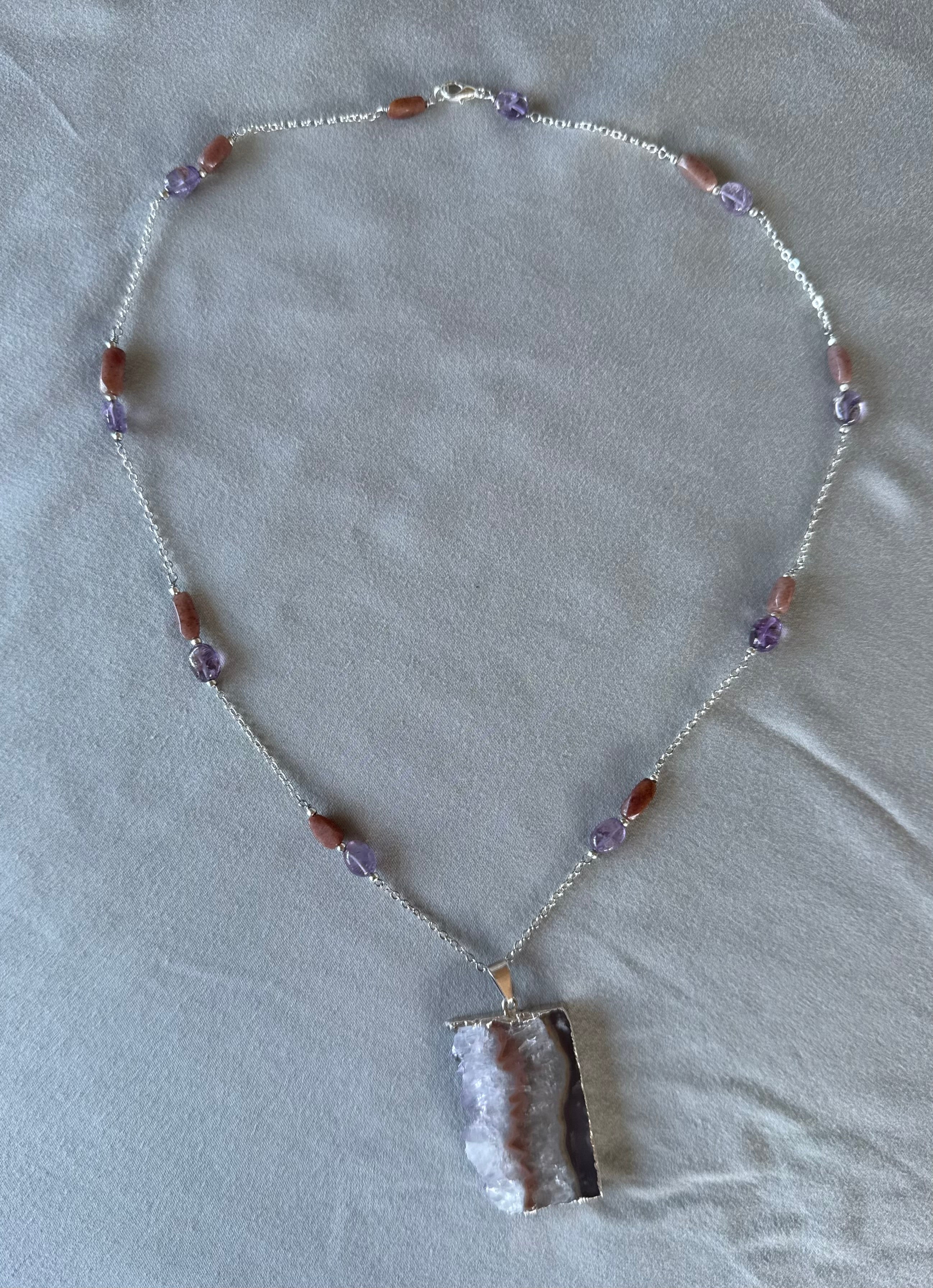 Glorious Geode Slice Necklace