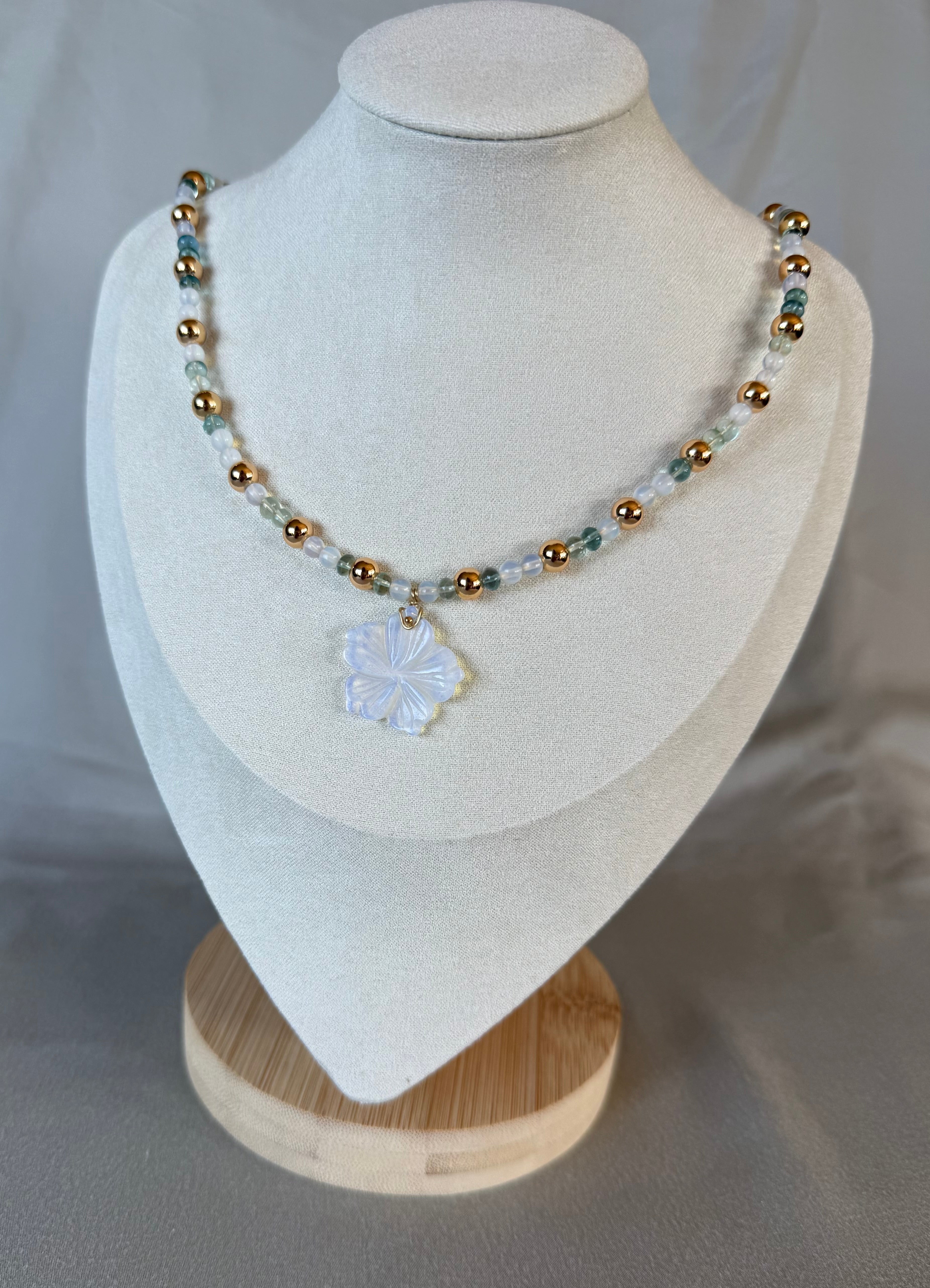 Five Petals of Opalite Necklace