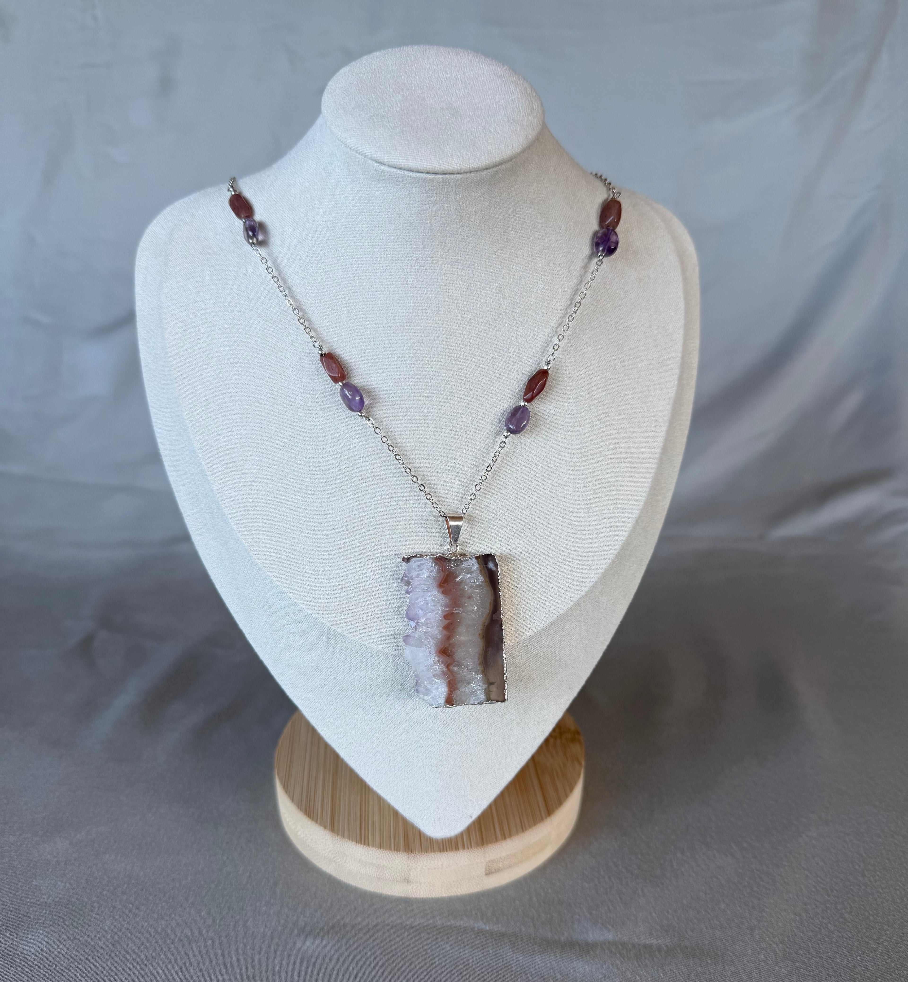 Glorious Geode Slice Necklace