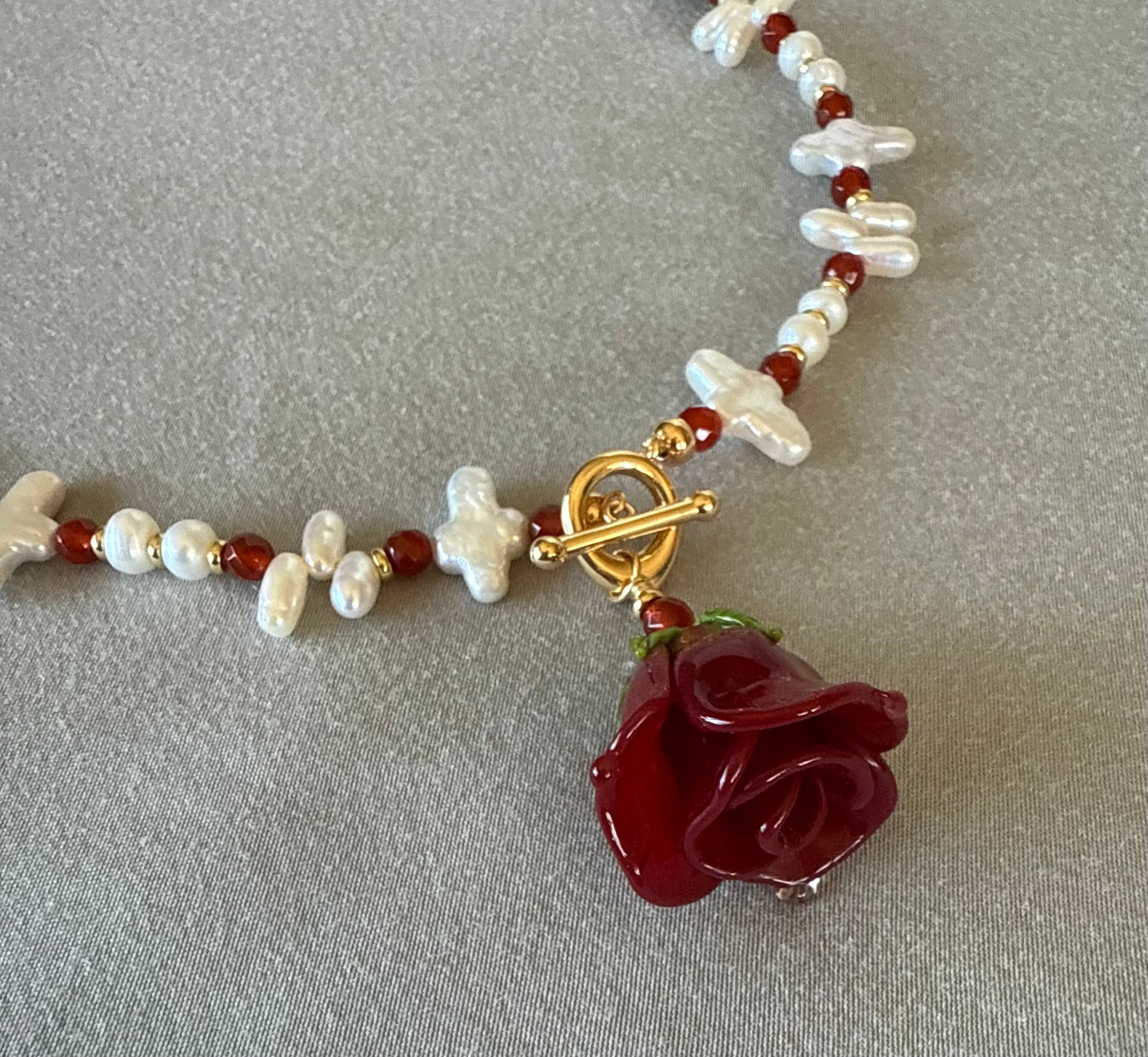 Mary Magdalene Rose Necklace