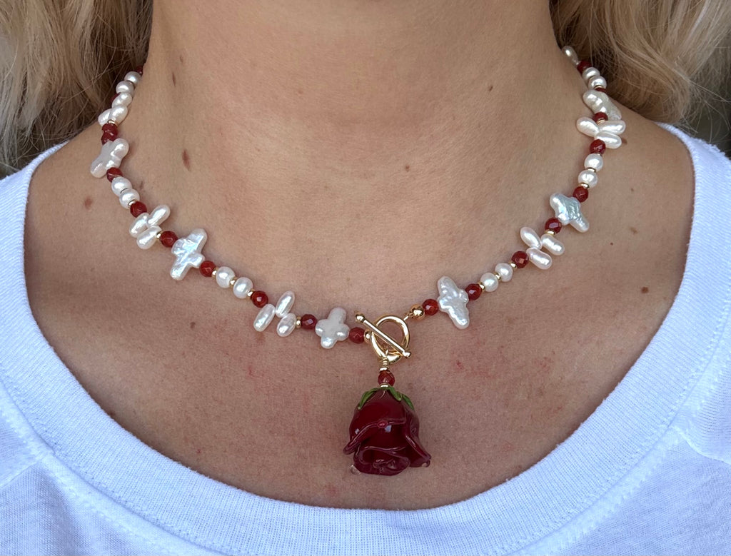 Mary Magdalene Rose Necklace