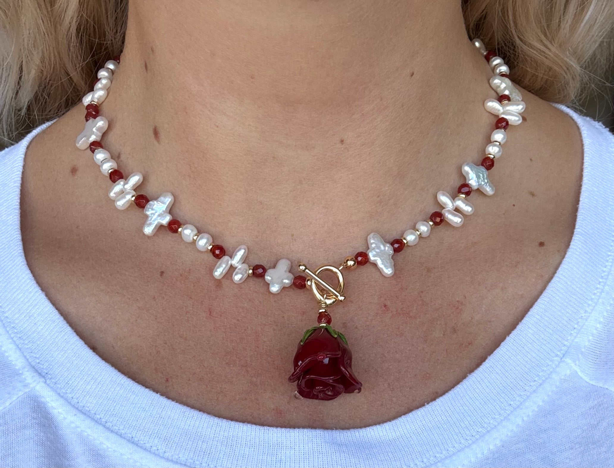 Mary Magdalene Rose Necklace