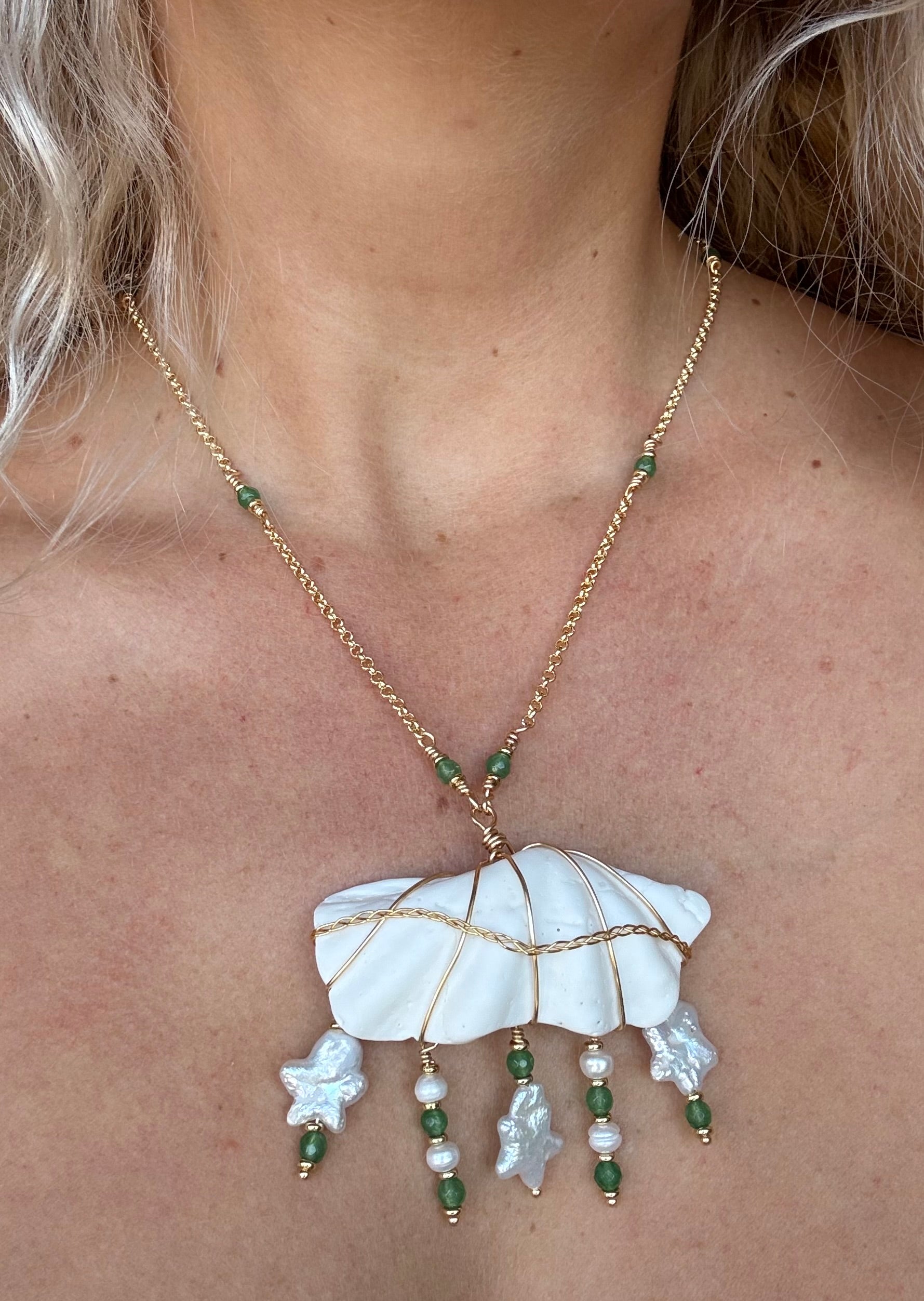 Cosmic Rain Cloud Necklace