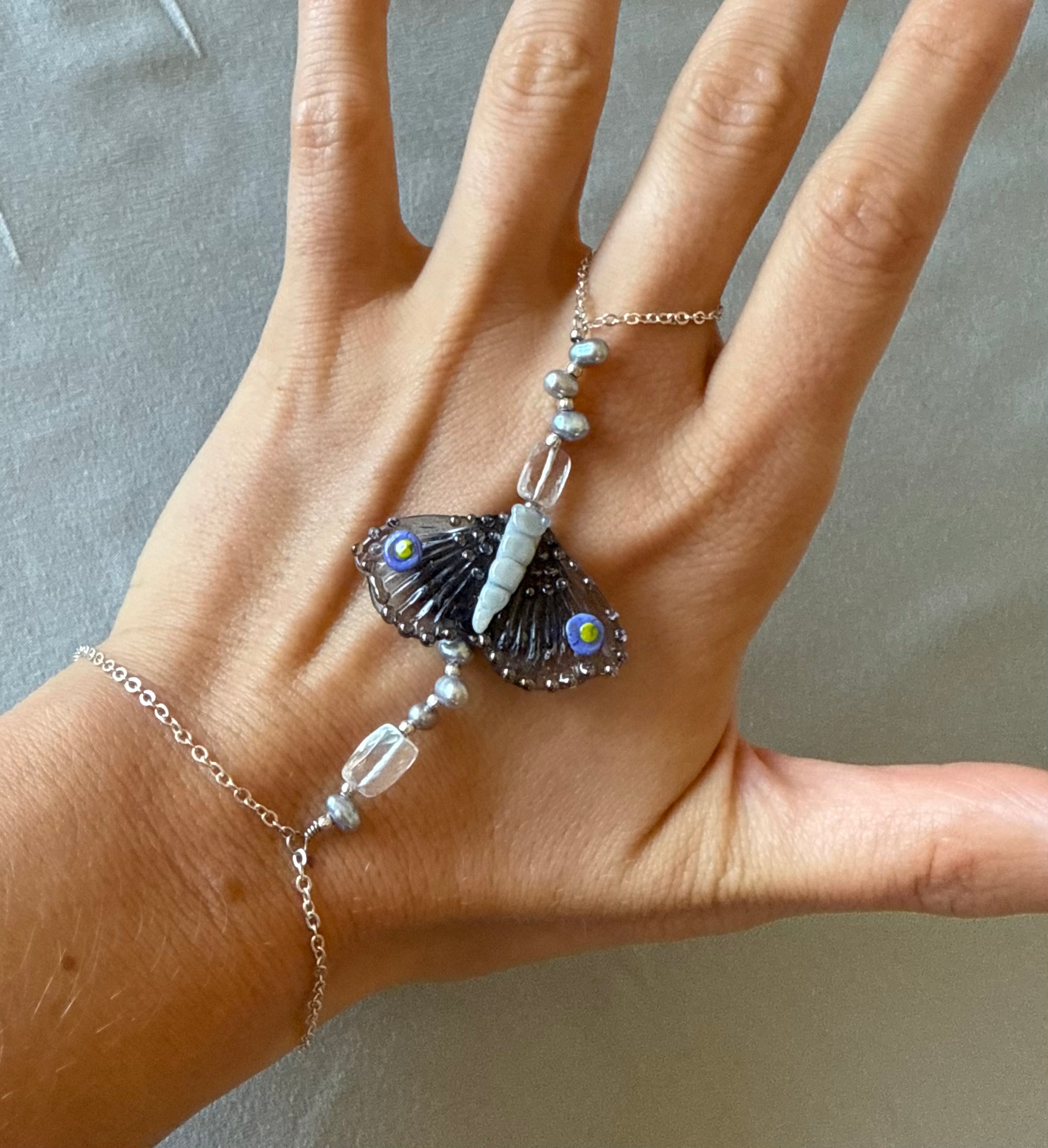 Majestic Moth Ring-Bracelet