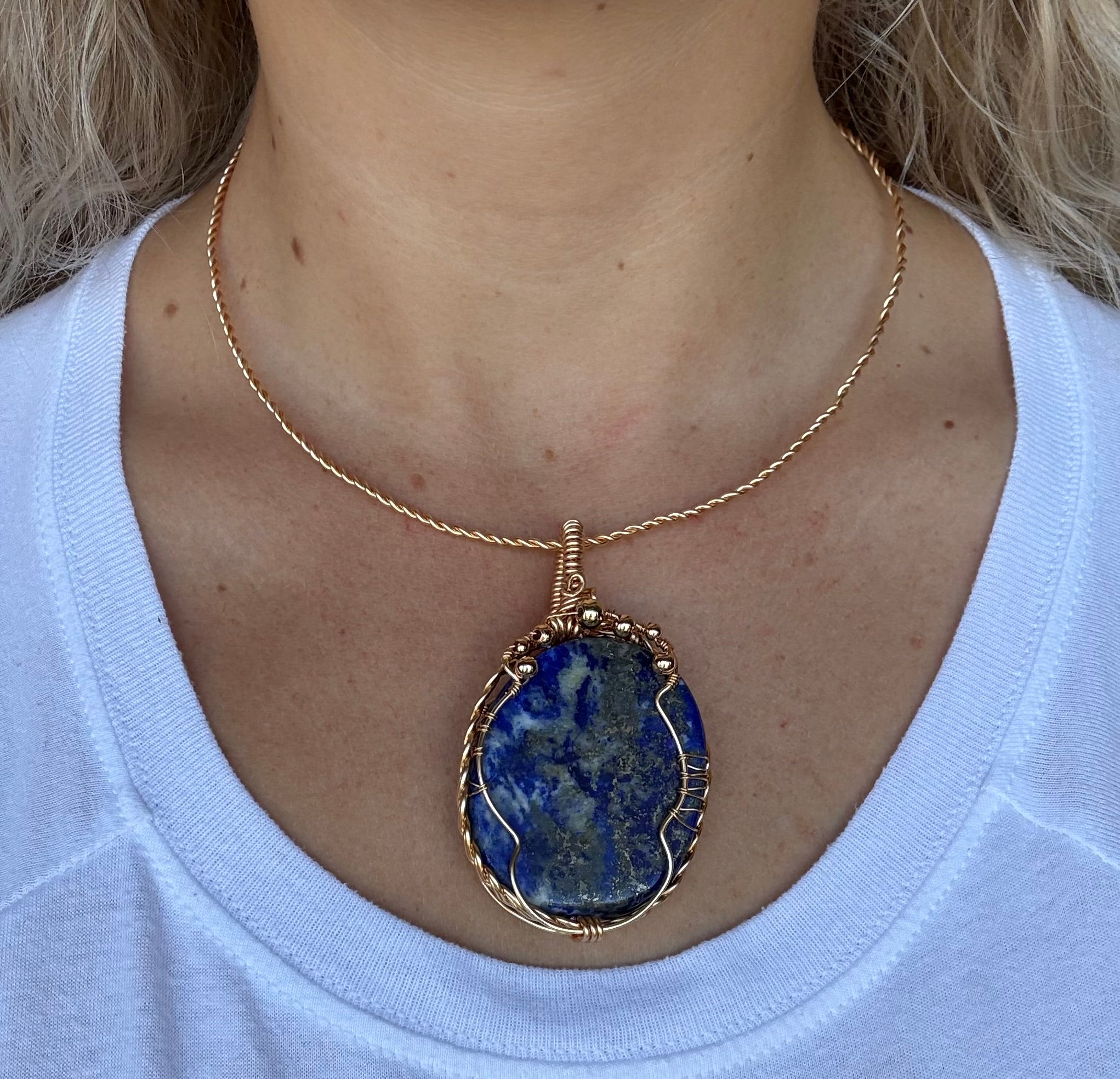 Lapis Lazuli Athena Pendant