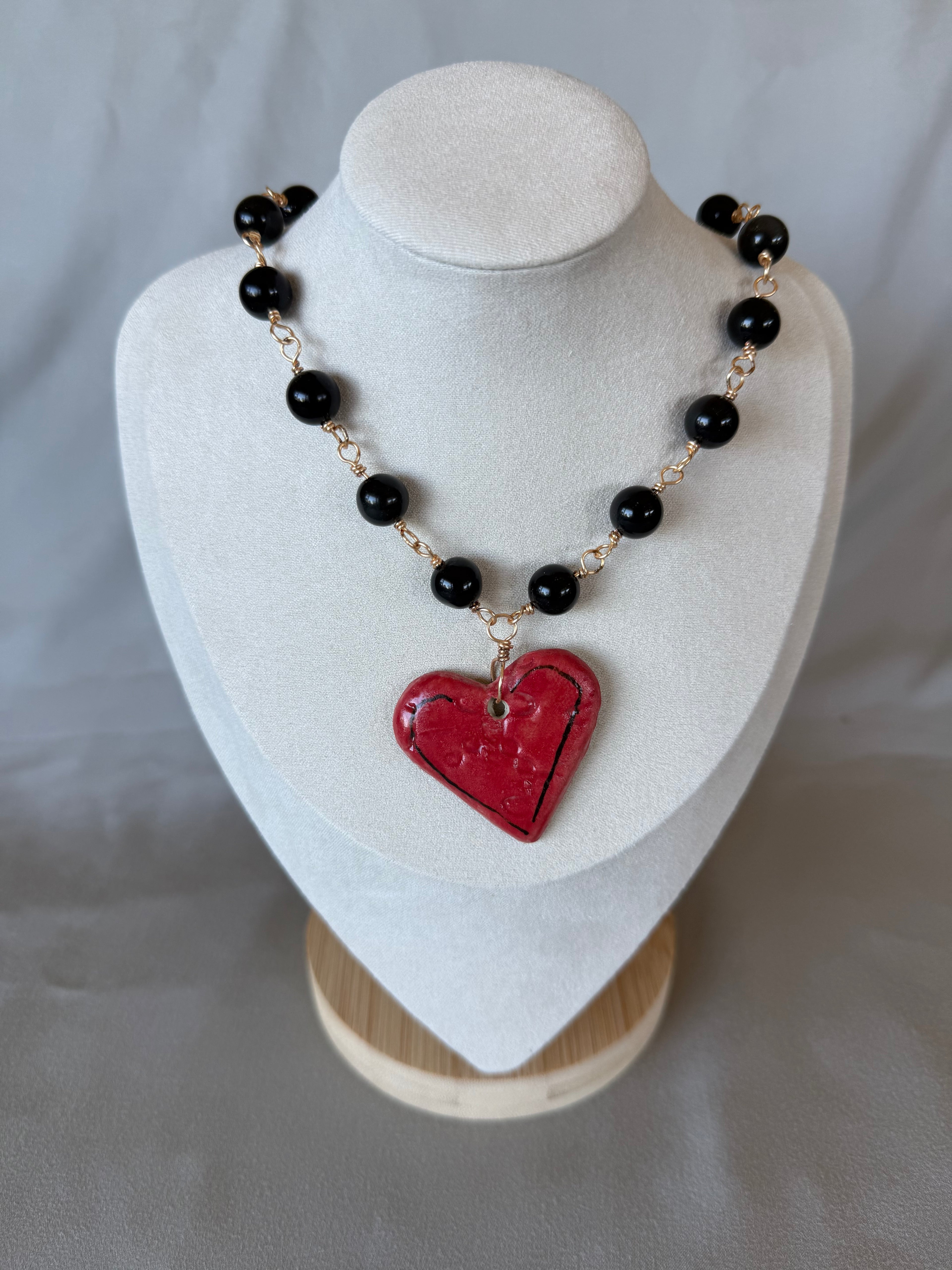 Ceramic Heart Protective Charm