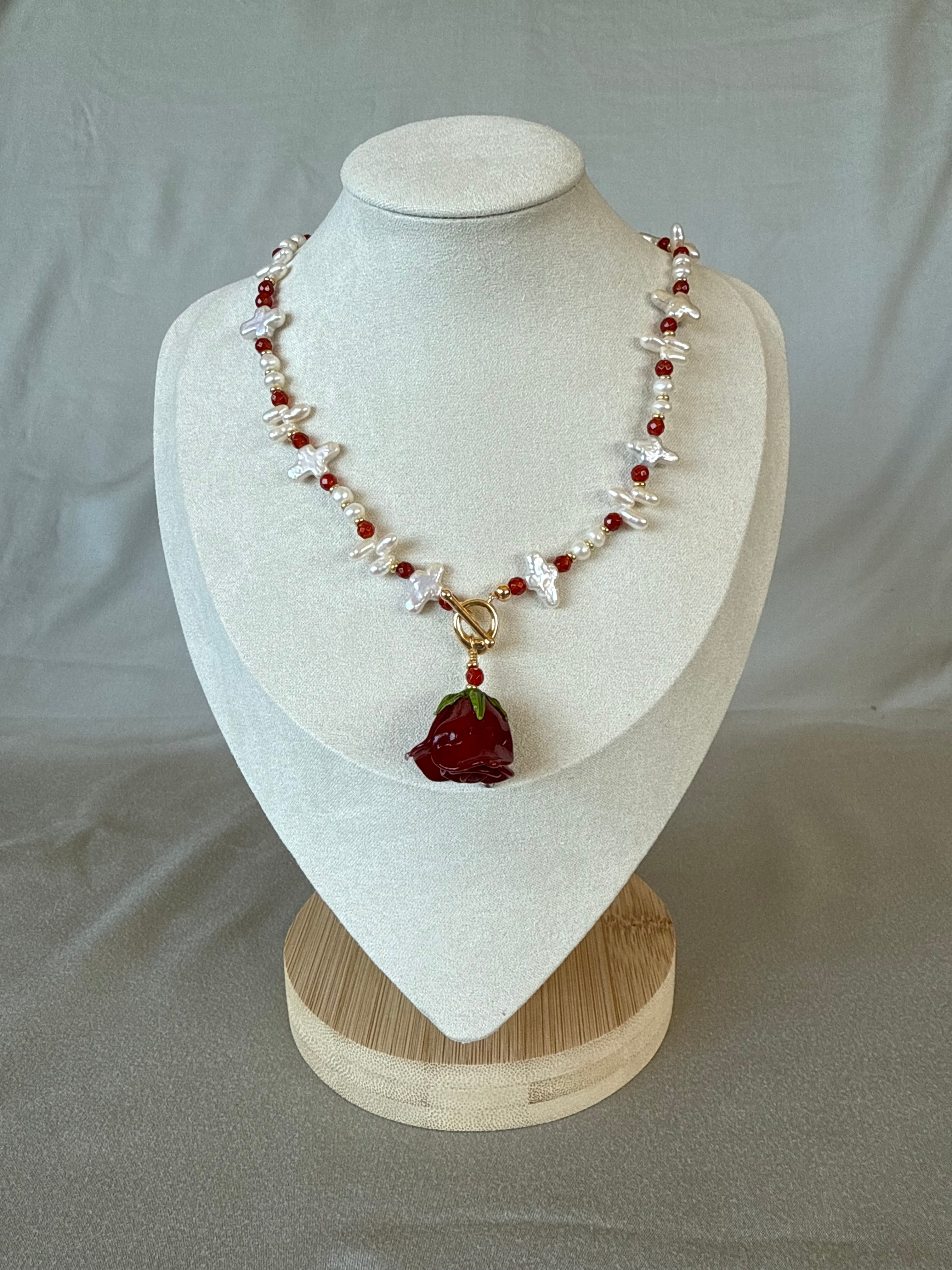 Mary Magdalene Rose Necklace