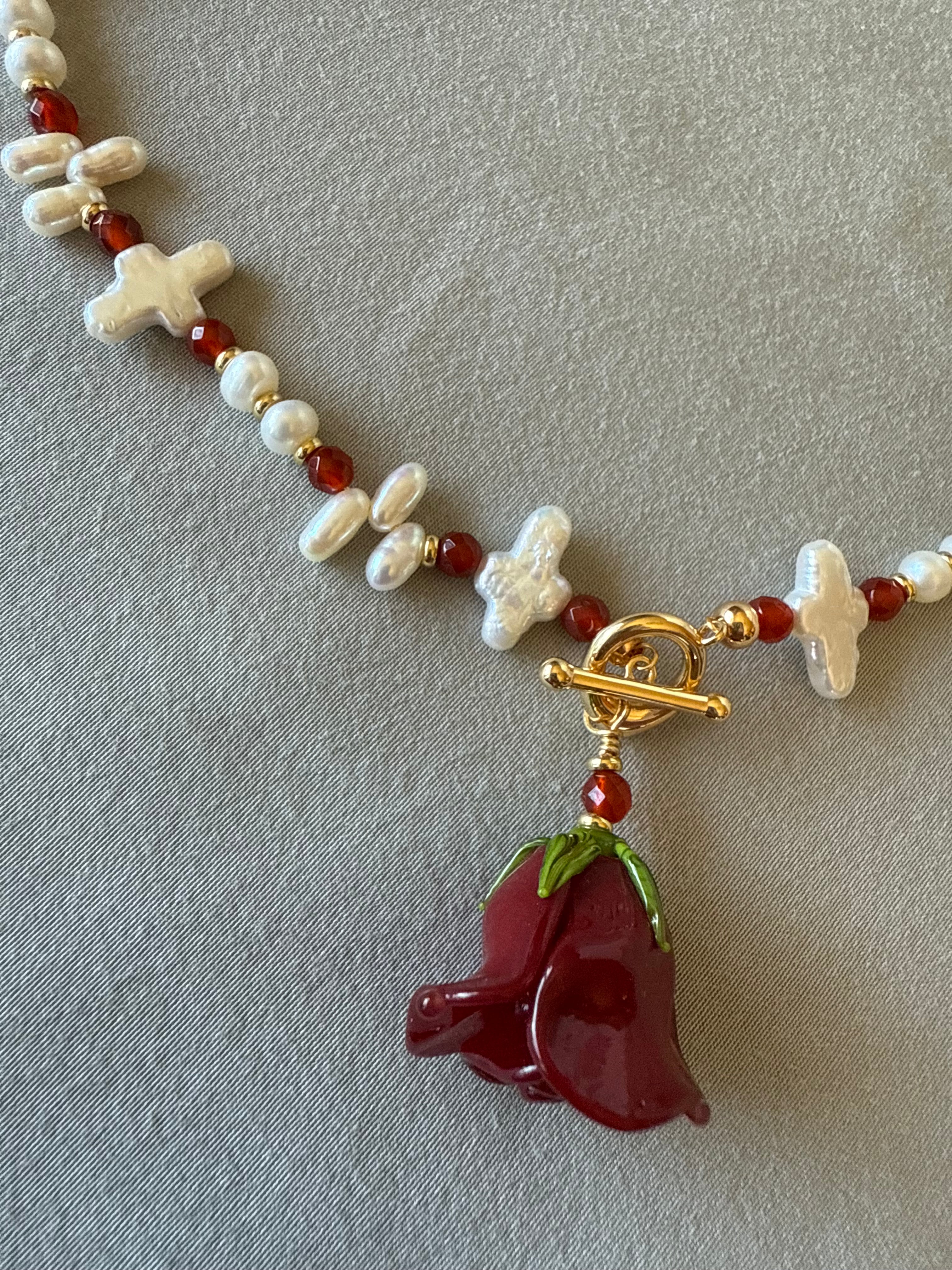 Mary Magdalene Rose Necklace