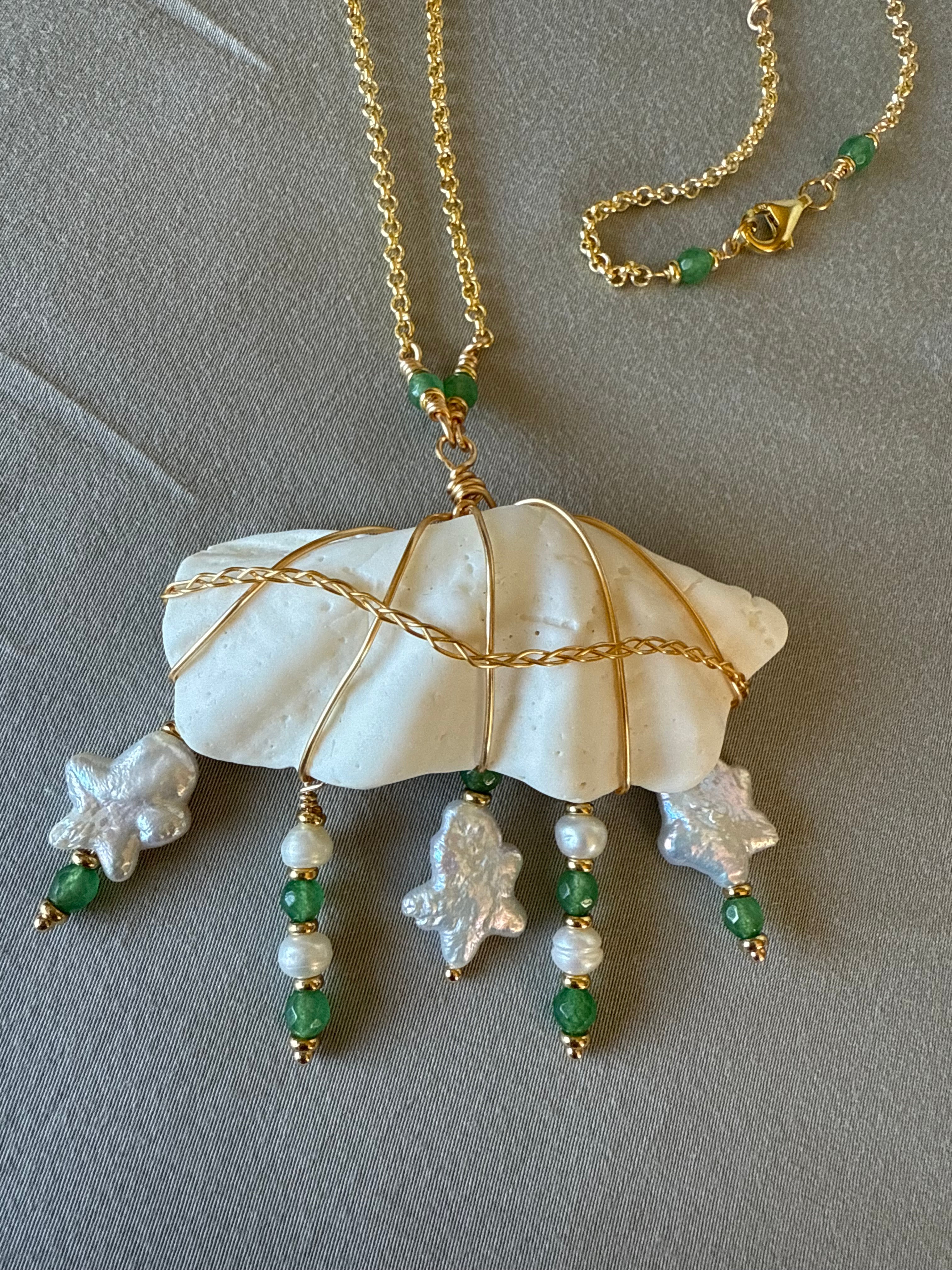 Cosmic Rain Cloud Necklace