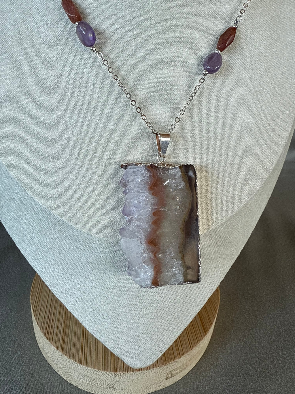 Glorious Geode Slice Necklace