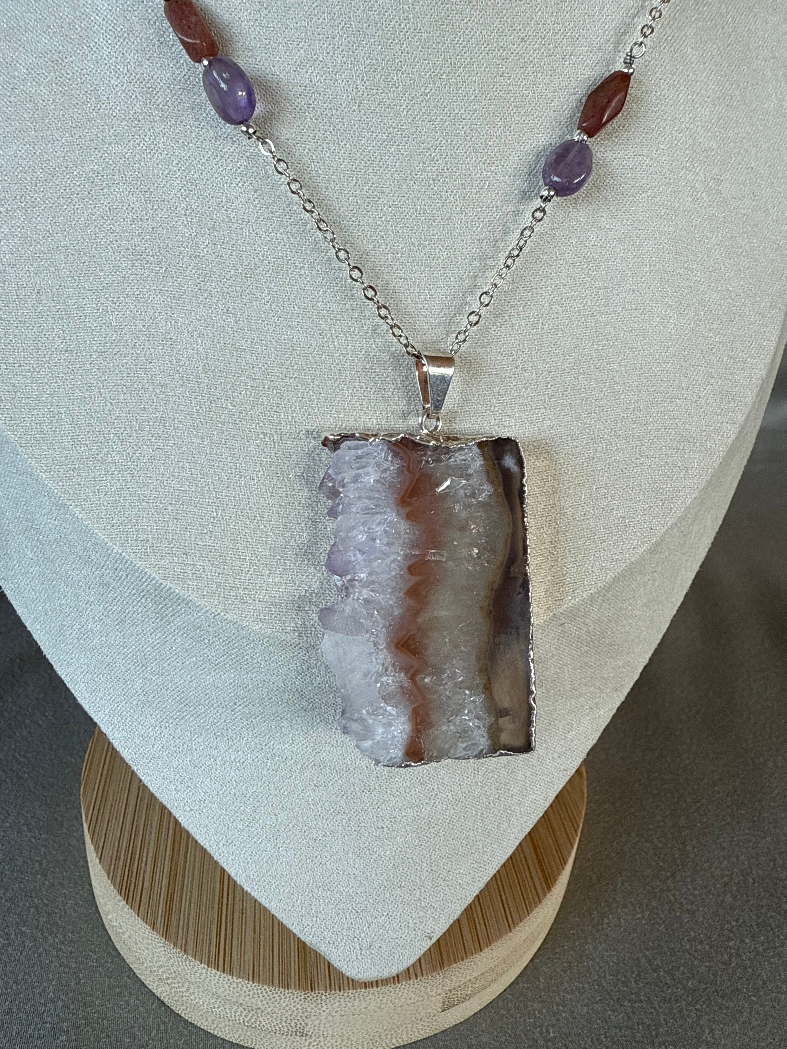 Glorious Geode Slice Necklace