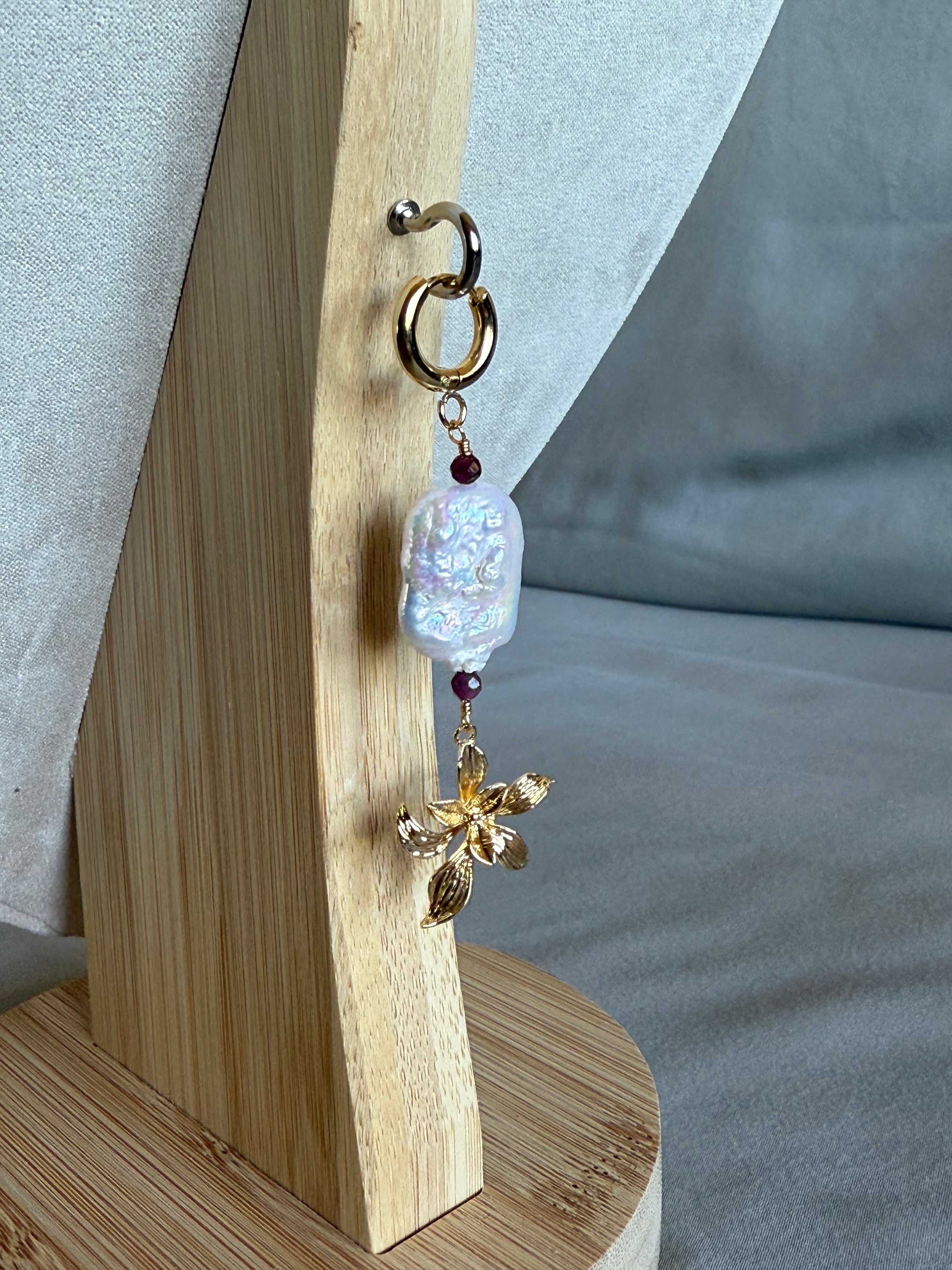 Orchid Pendant Earrings