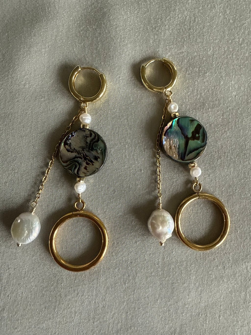 Abalone Pearl Drop Earrings
