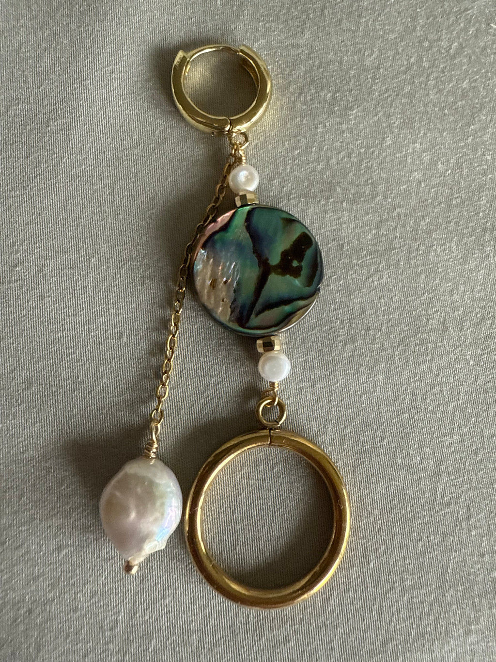 Abalone Pearl Drop Earrings