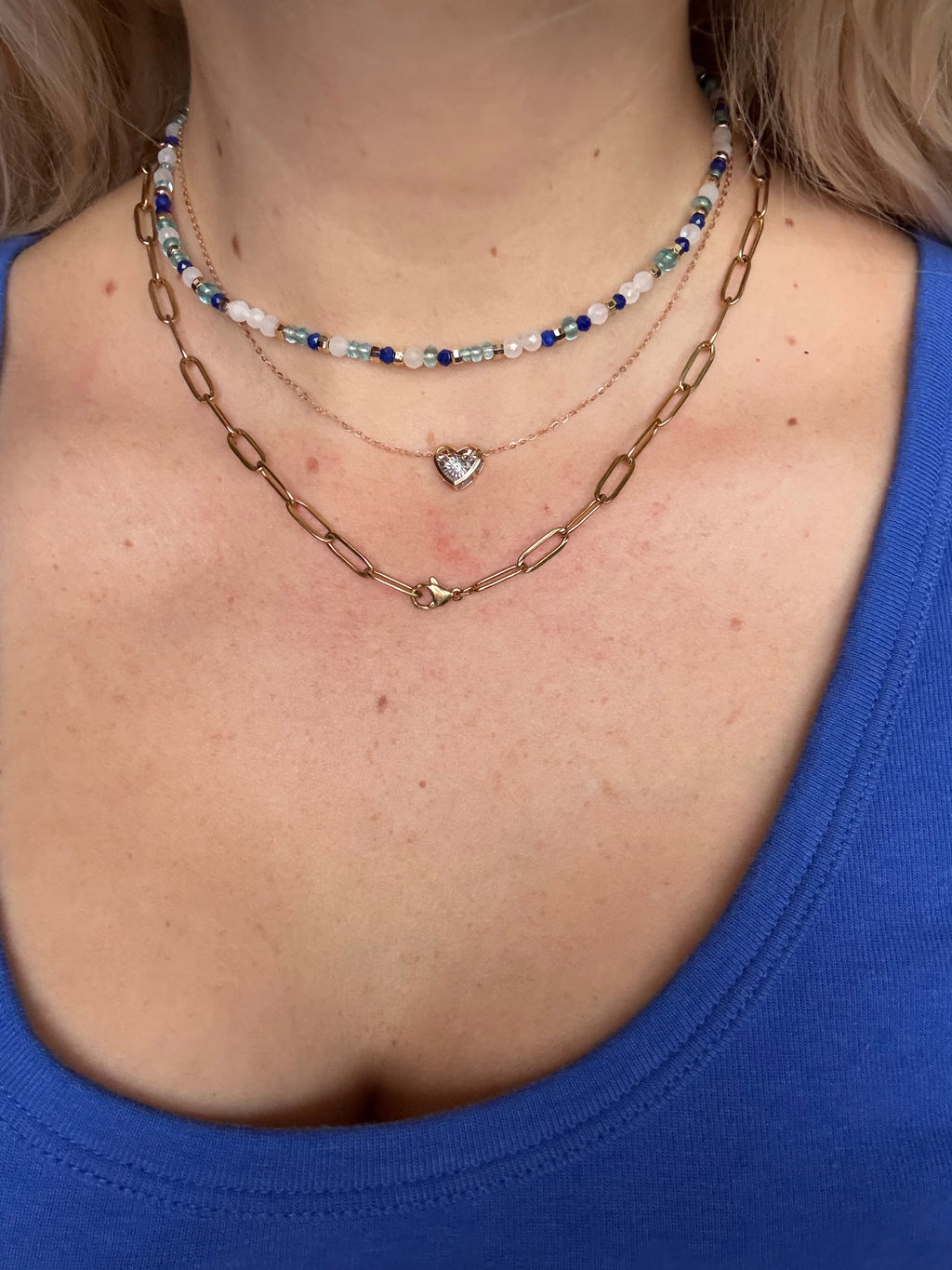 Blue Crystal Choker